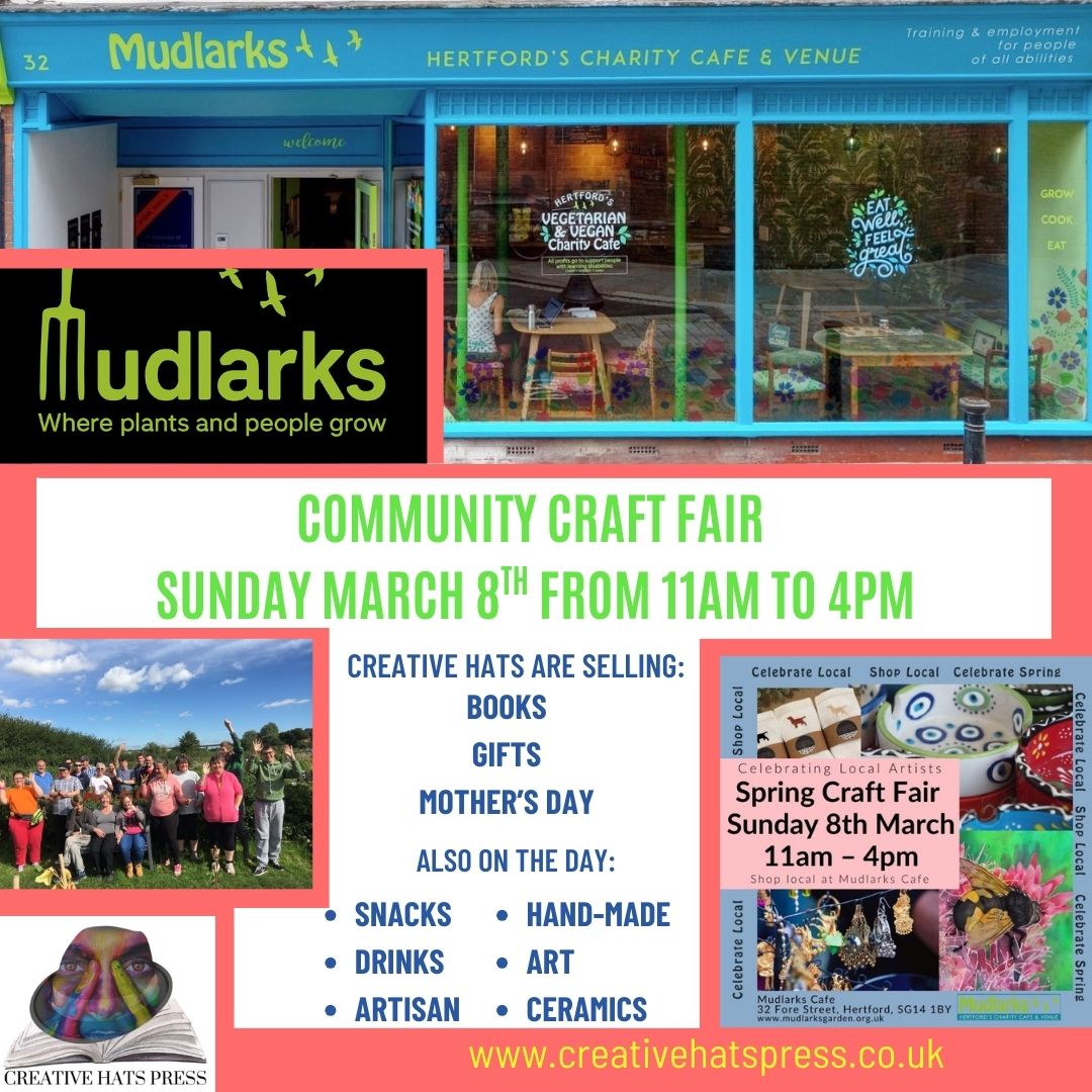 Creative Hats Press at the Mudlarks Spring Craft Fair — Sunday 8th March 2026!